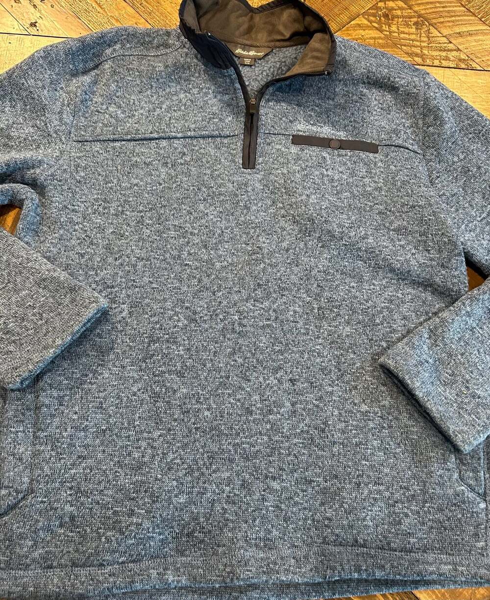Eddie Bauer Men's 1/4 Zip Sweater Fleece Pullover with Chest Pocket